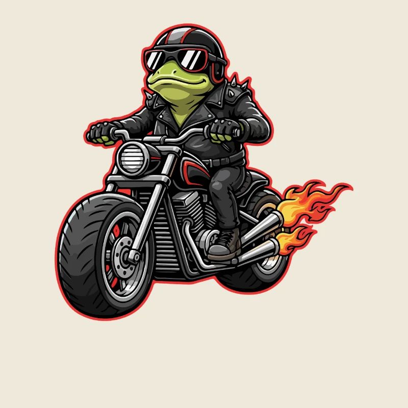 Frog Biker dans le style veste en cuir
