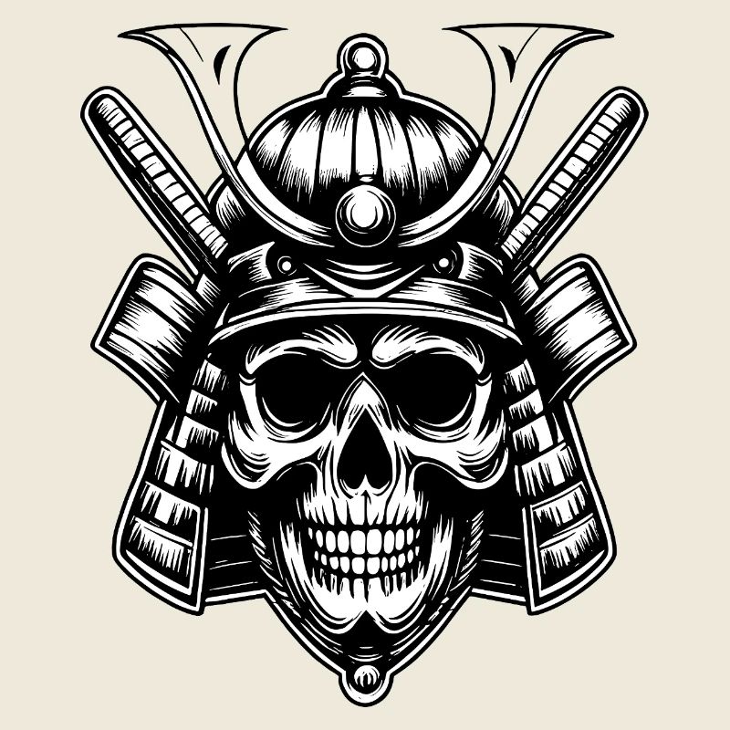 Skull Samurai Warrior Emblem