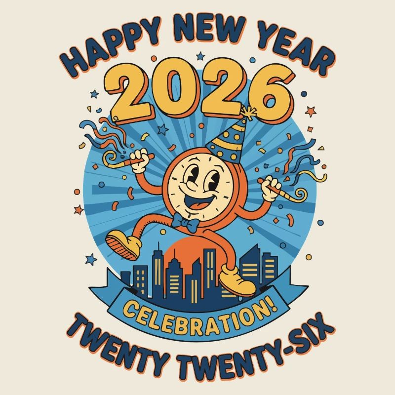 Bonne année 2026 Célébration du vingt-vingt-six