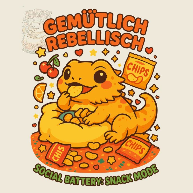 gemütlich rebellisch shirt, snack mode