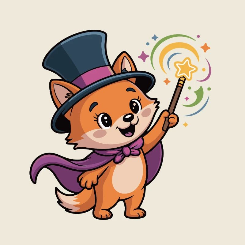 Magic Fox with Star Staff