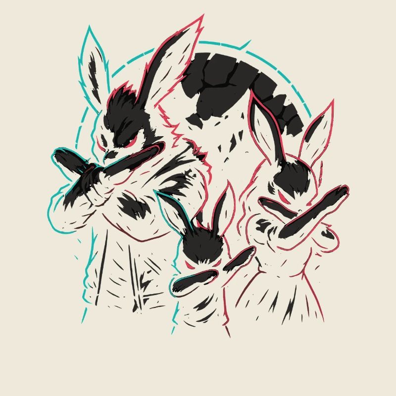 dabbing osterhase familie, moon squad