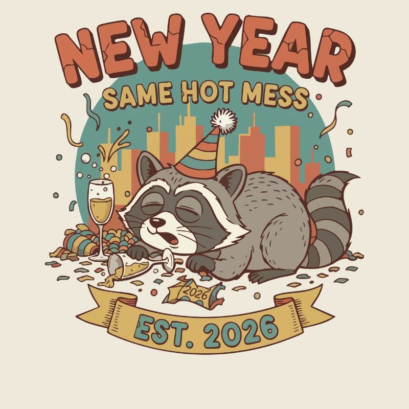New Year Same Hot Mess Est. 2026 Celebration