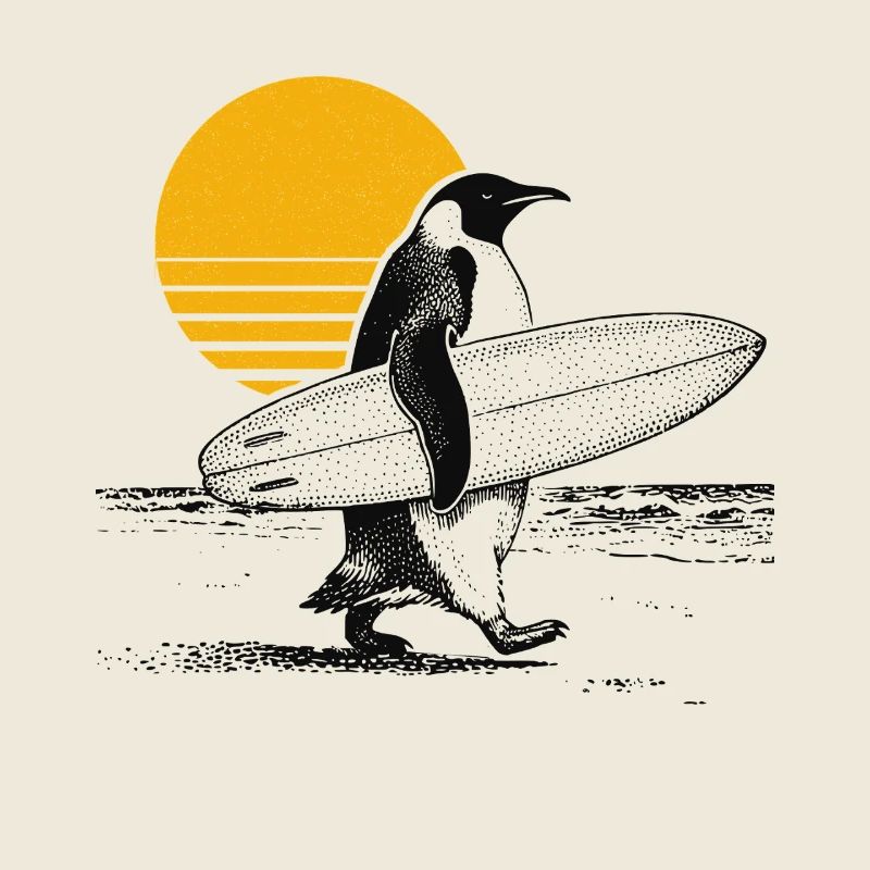 Pinguin Surfer