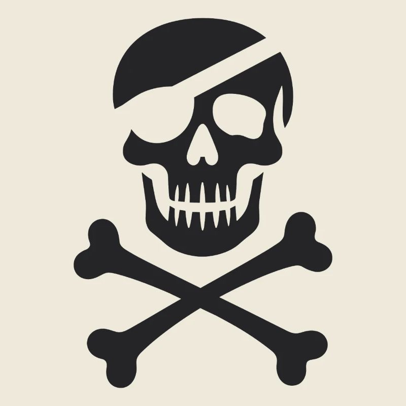 Classic Jolly Roger Pirate Skull