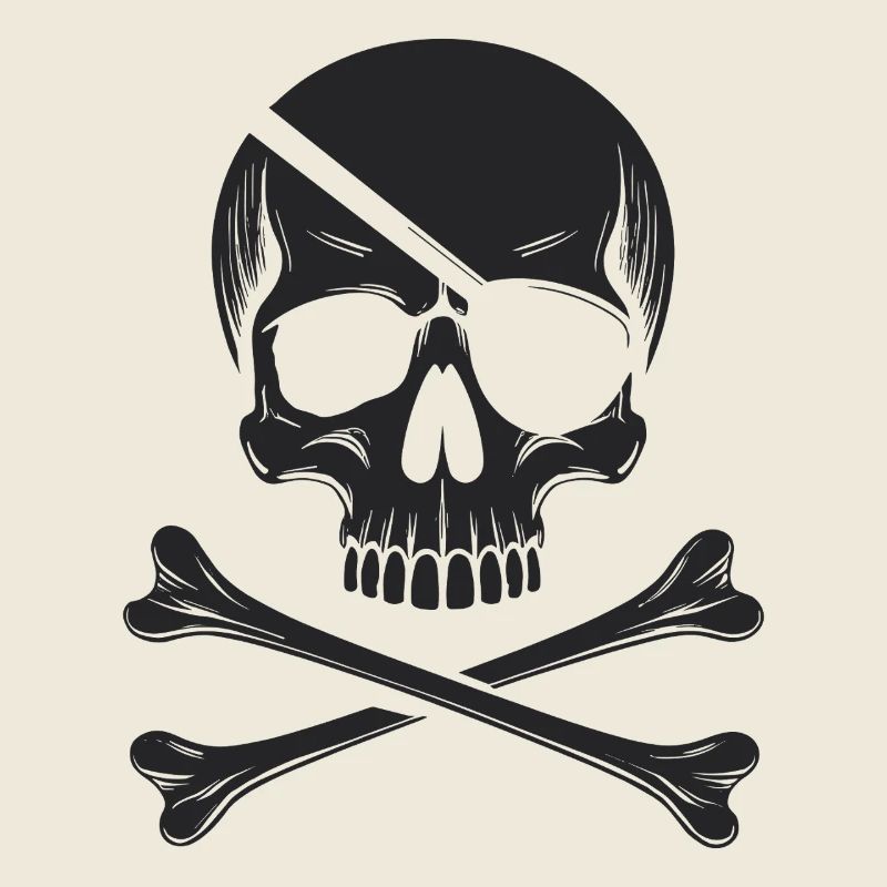 Classic Jolly Roger Pirate Skull