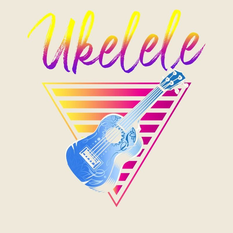 Hawaiian Ukulele Uke Retro 80s 90s