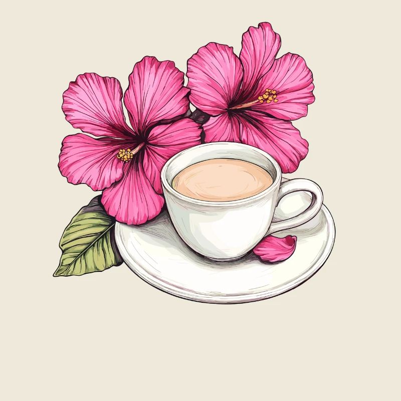 Hibiskus Kaffeetasse Impression