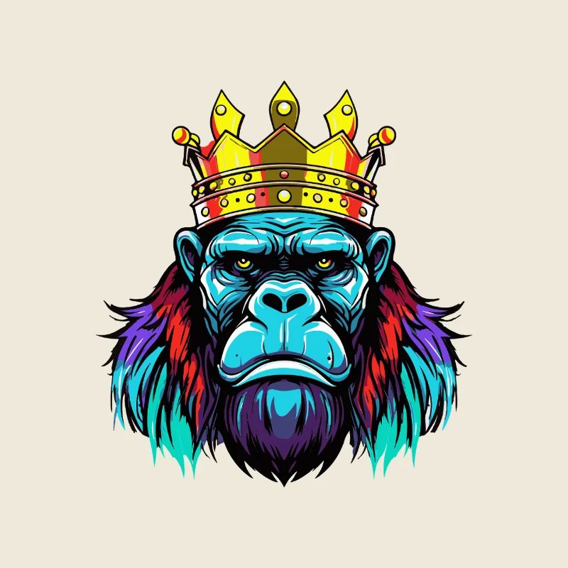 Couronne de néon gorille