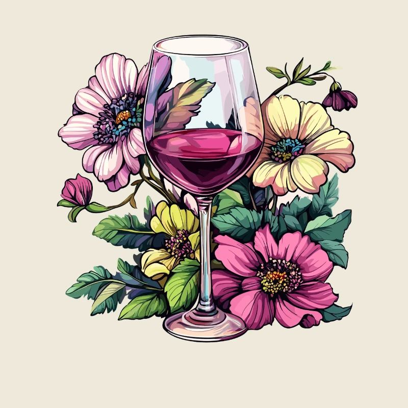 Blütenwein im Glas