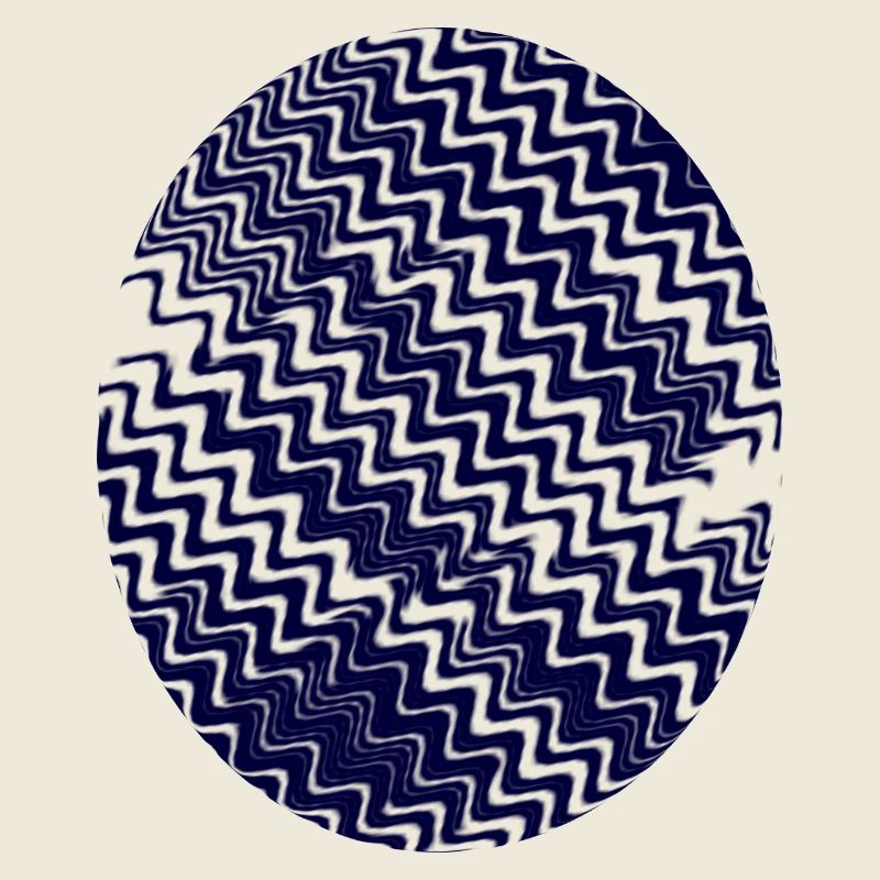 Motif de cercle en zigzag azurien
