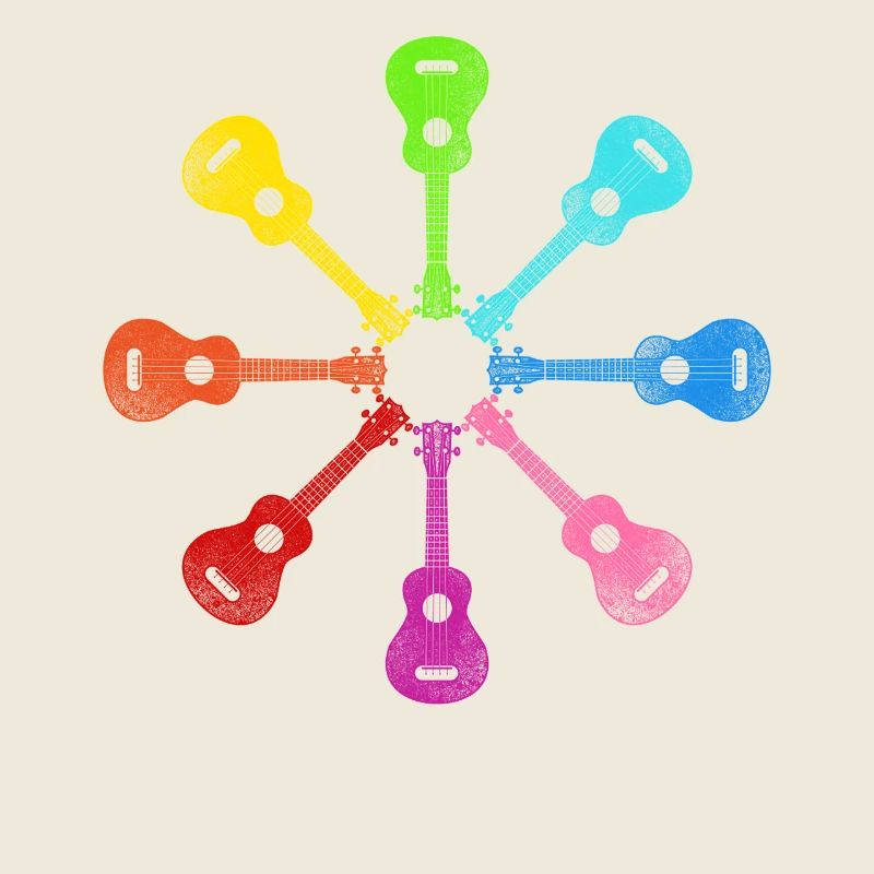 Hawaiian Ukulele Uke Rainbow