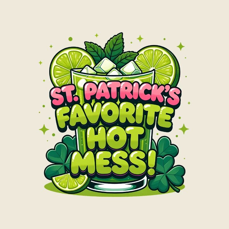 St Patricks Favorite Hot Mess Drink Design