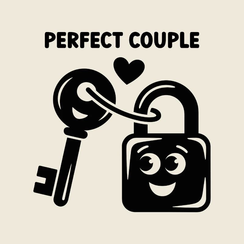 Key to My Heart Cute Lock and Key