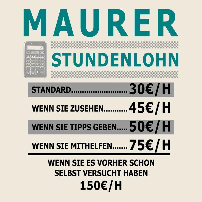 Maurer Stundenlohn
