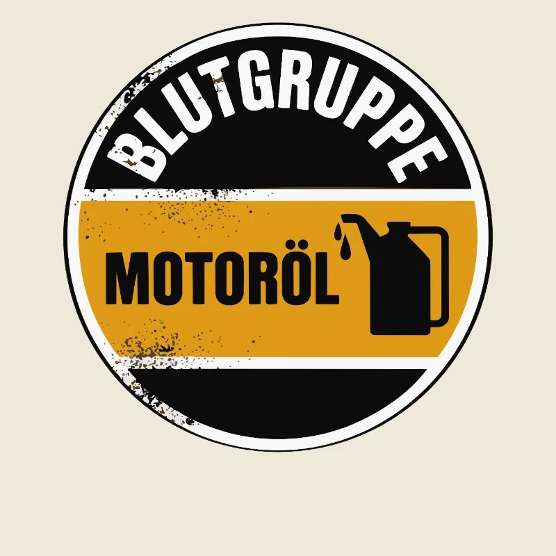 Blutgruppe Motoröl Schrauber Design