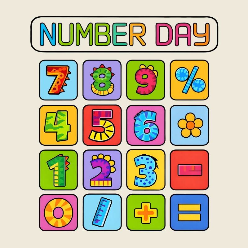 Kaleidoscopic Number Grid