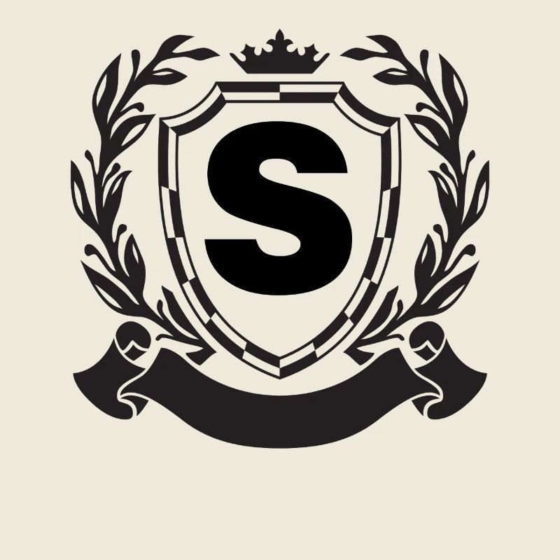 Nobility Monogram Coat of Arms with Shield Crown Letter S