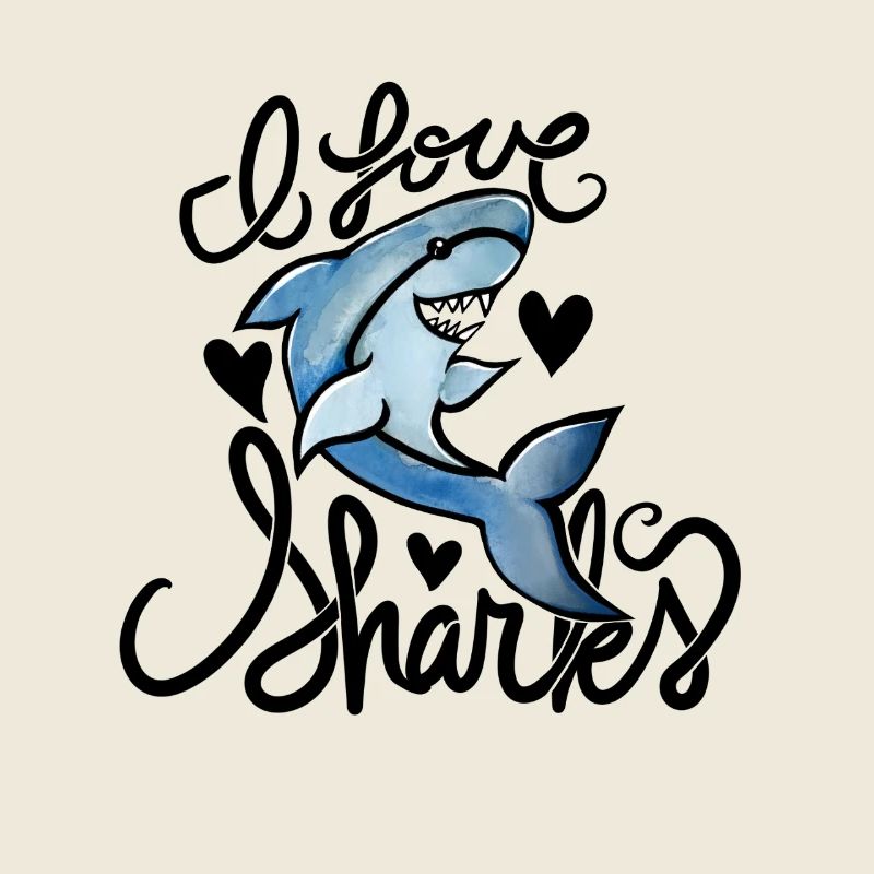 Azure Shark Silhouette