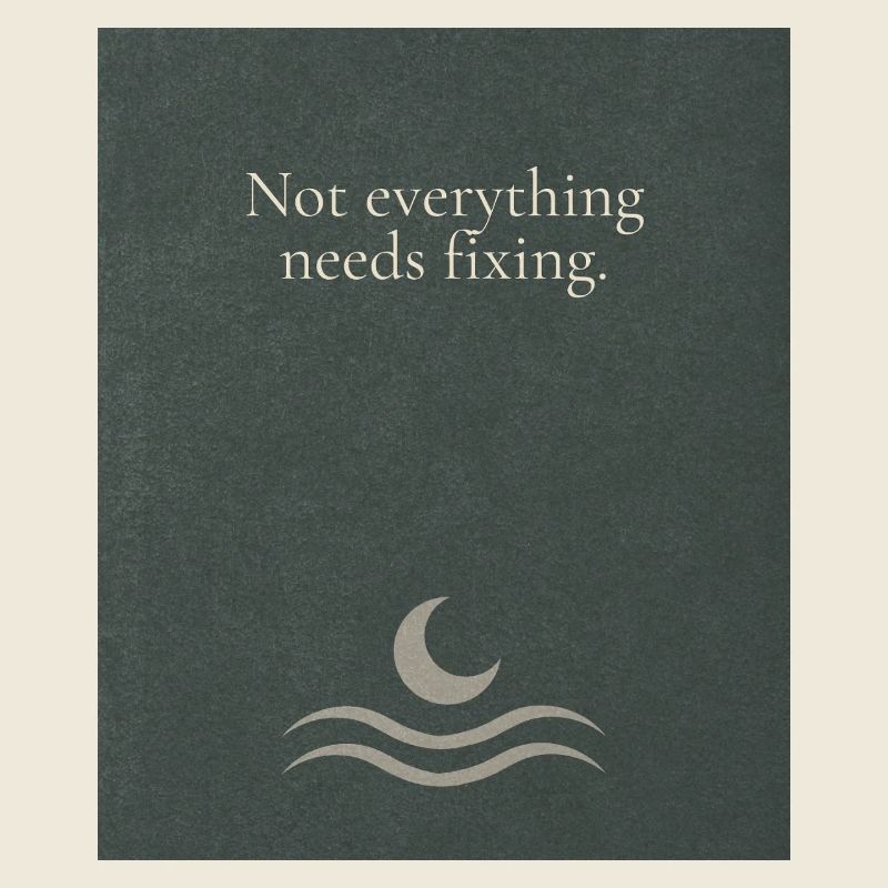 Not everything needs fixing