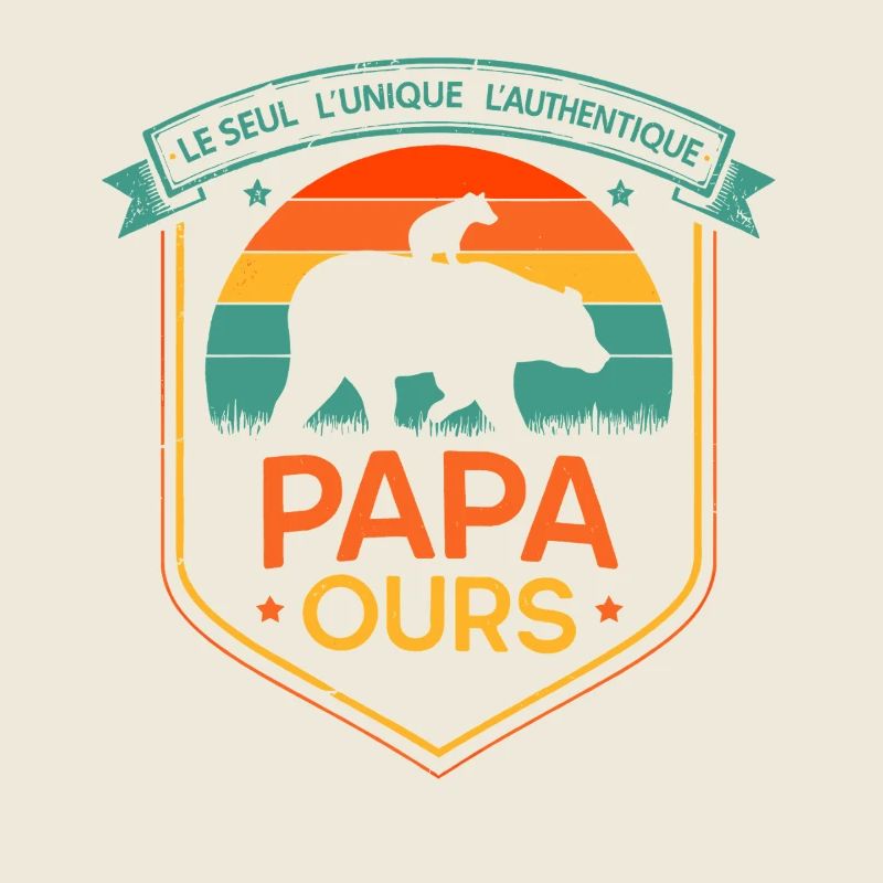 Papa Ourse Retro au Soleil