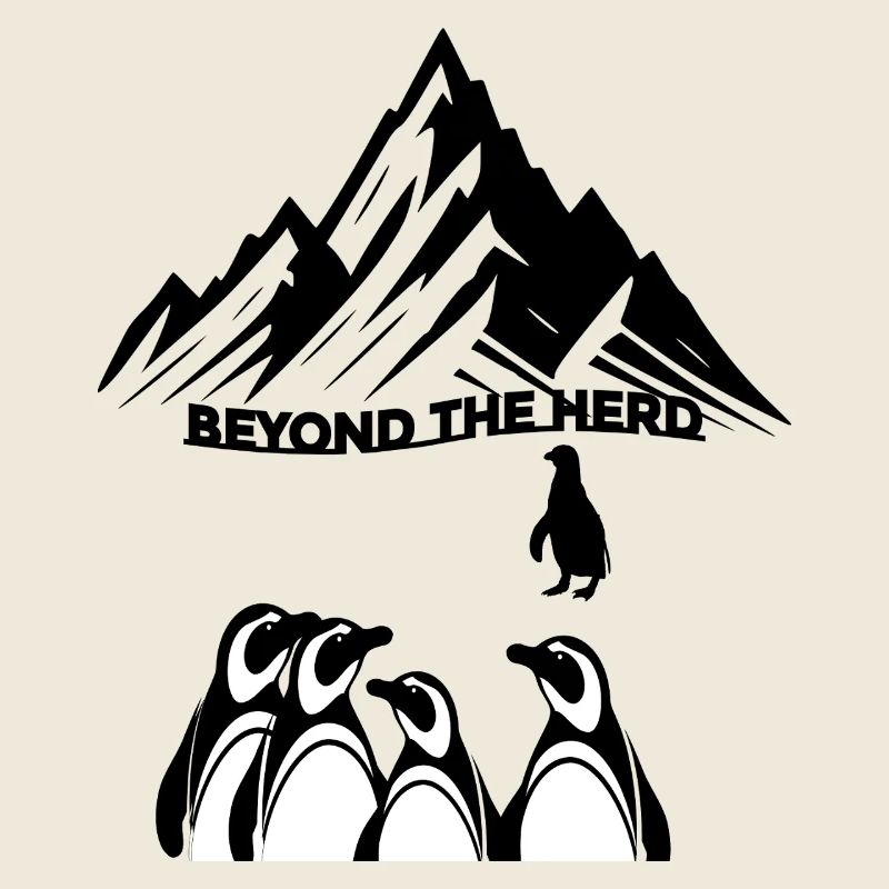 Lone Explorer Penguin Tee - Choose Your Own Path