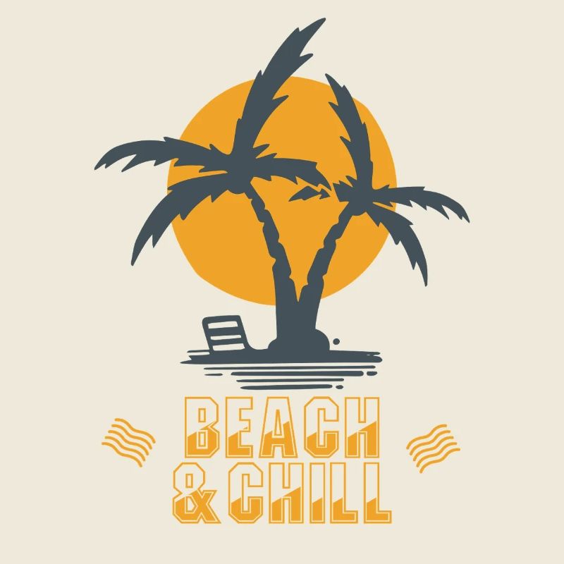 Beach & Chill Palm Trees Sunset
