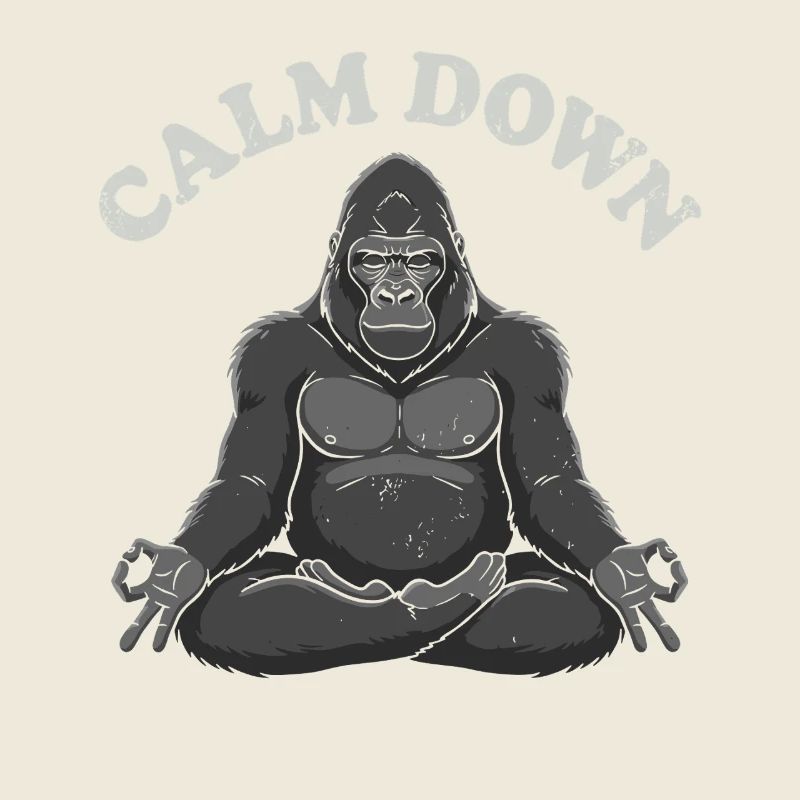 Ruhige Gorila Meditationspose