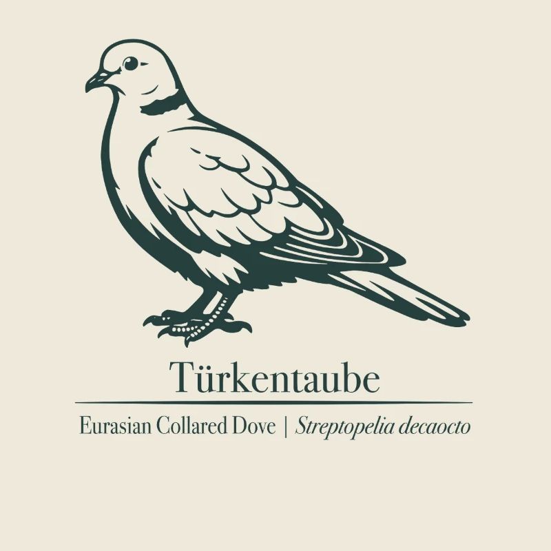 Collared Dove Silhouette | Ornithology | Drawing