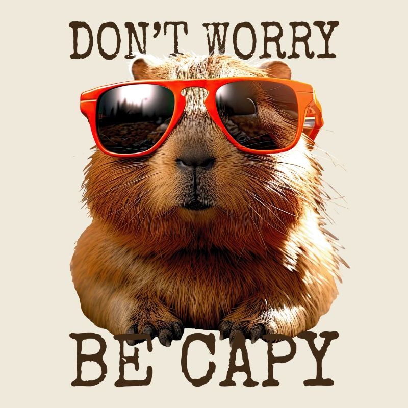 Capybara Dont Worry Be Capy Capybara Rodent