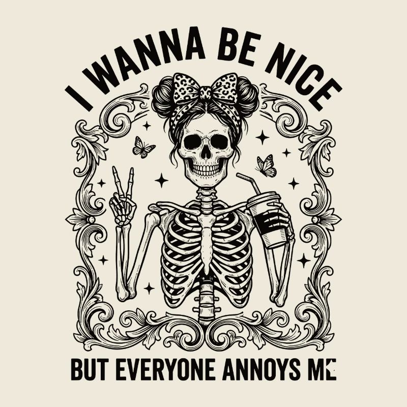 Real Irony Skeleton Humor Statement