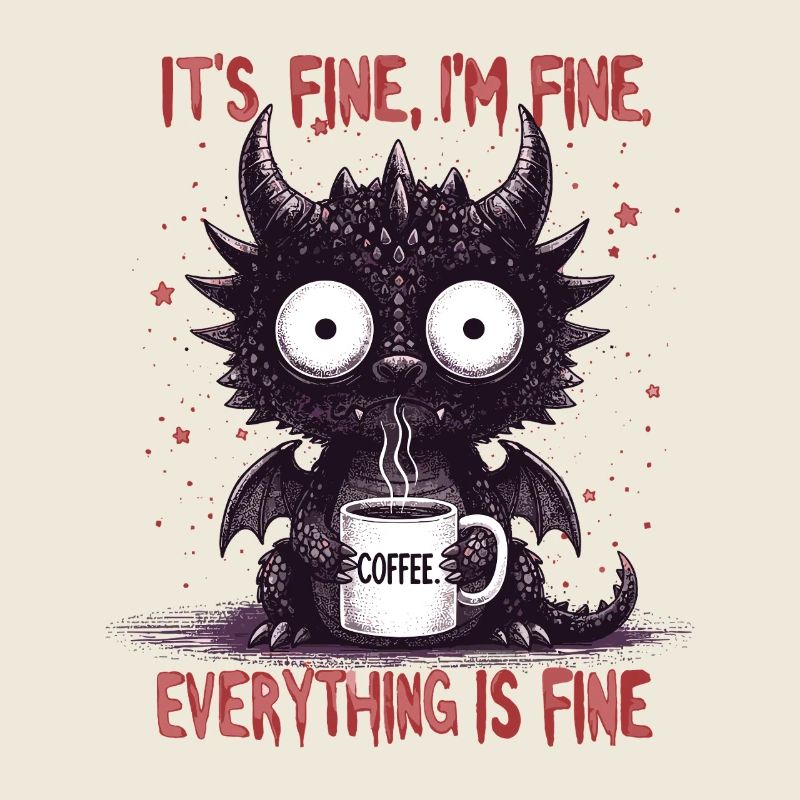 Its Fine Im Fine Coffee Dragon