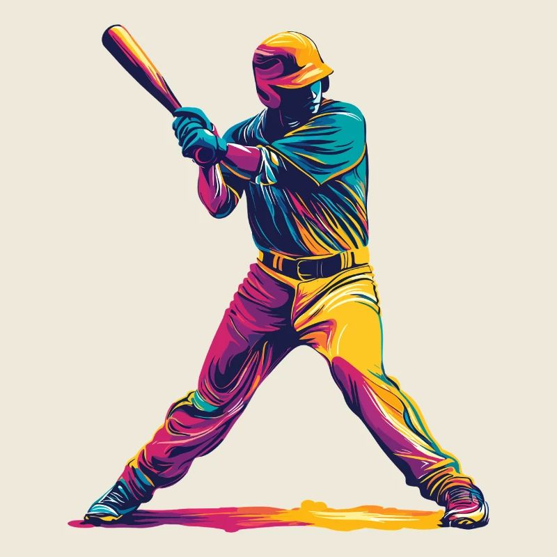 Farbexplosion Baseballschläger