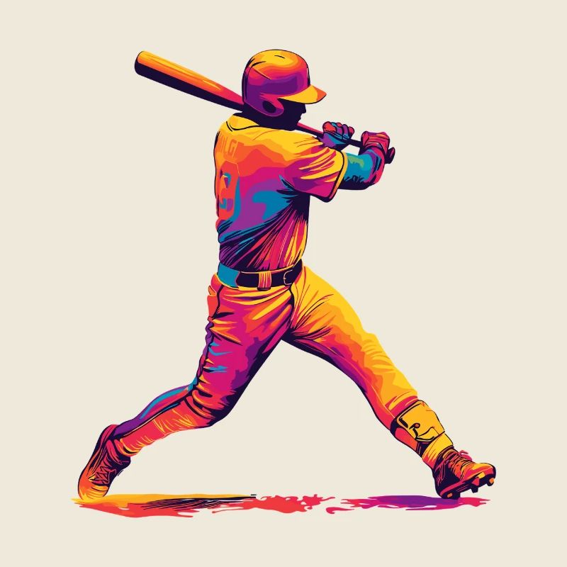 Pop Art Baseball Swing