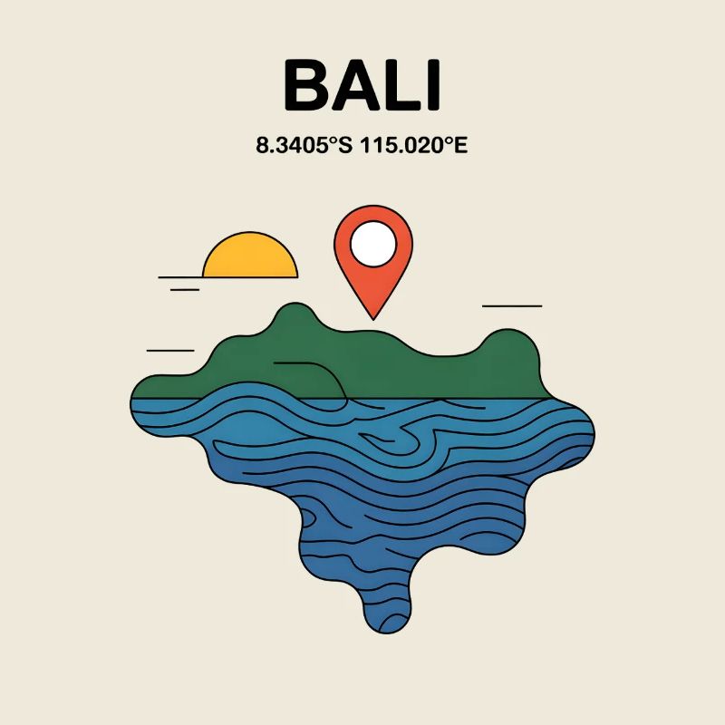 Bali Indonesia Coordinate