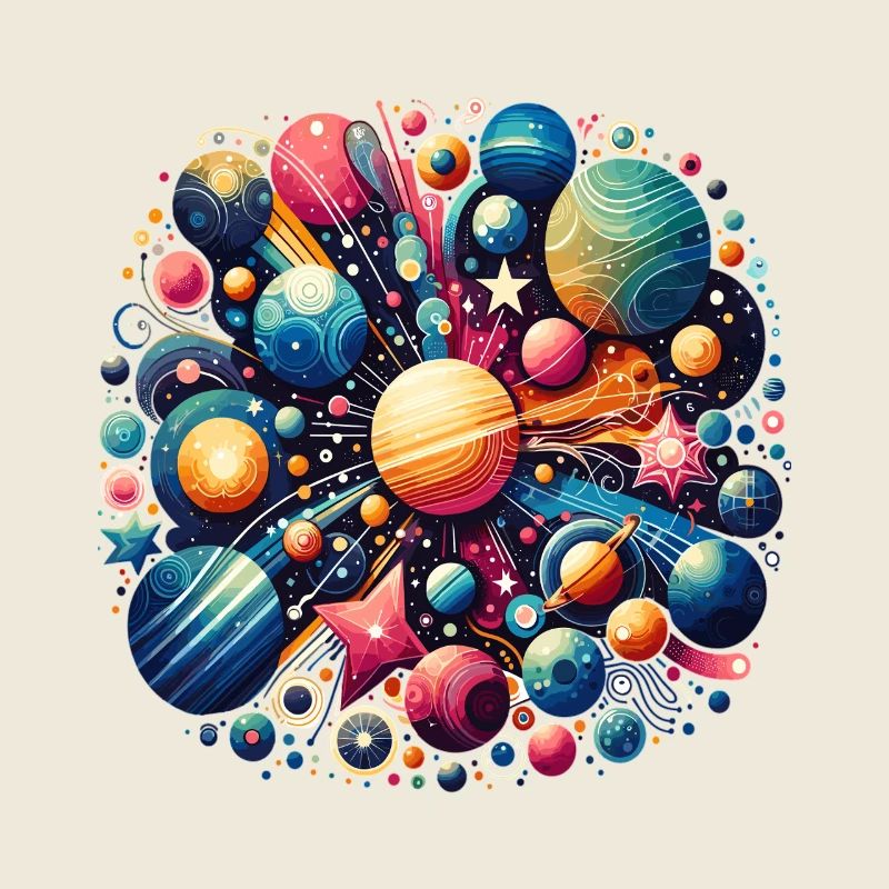 Buntes Planeten-Universum