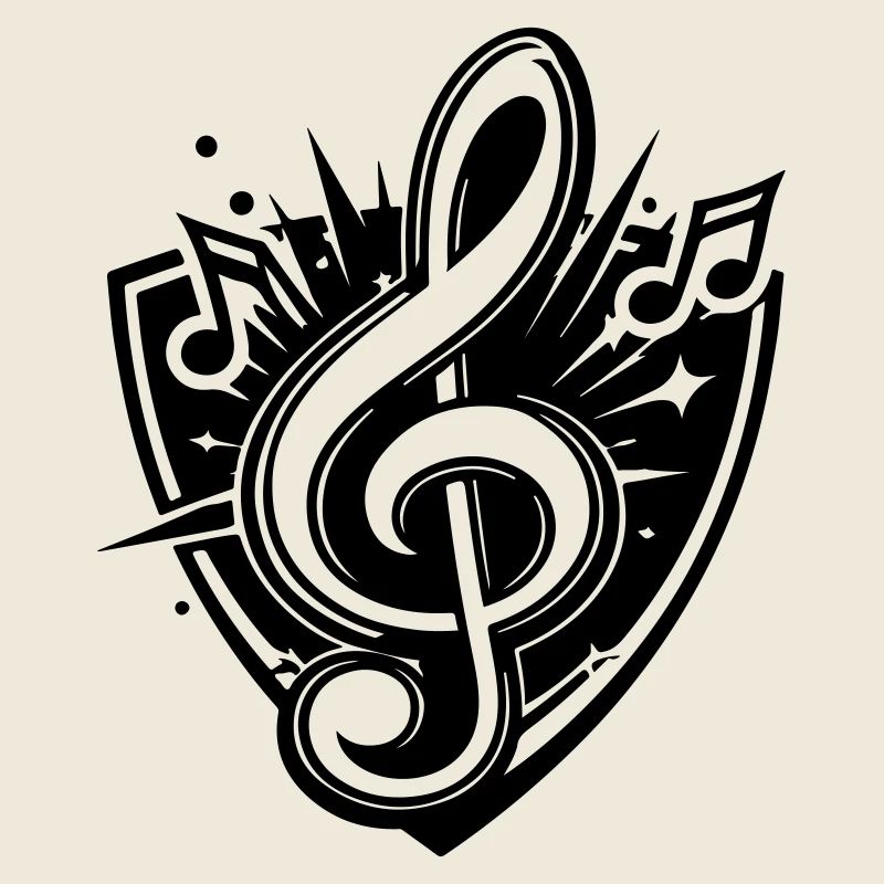 Notenschlüssel Musik Logo
