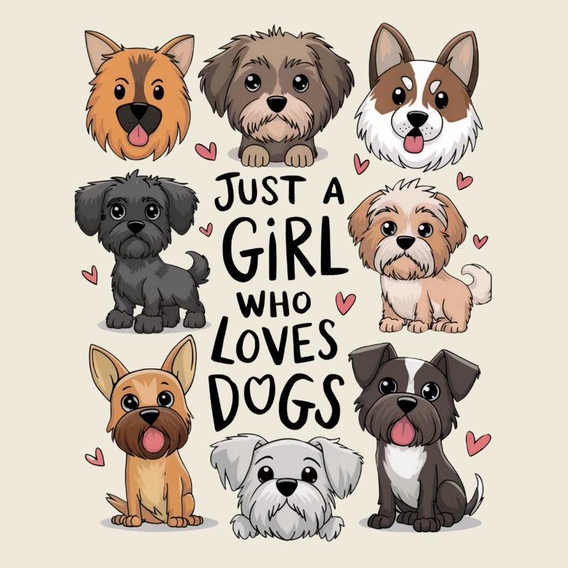 Nur ein Mädchen liebt Hunde