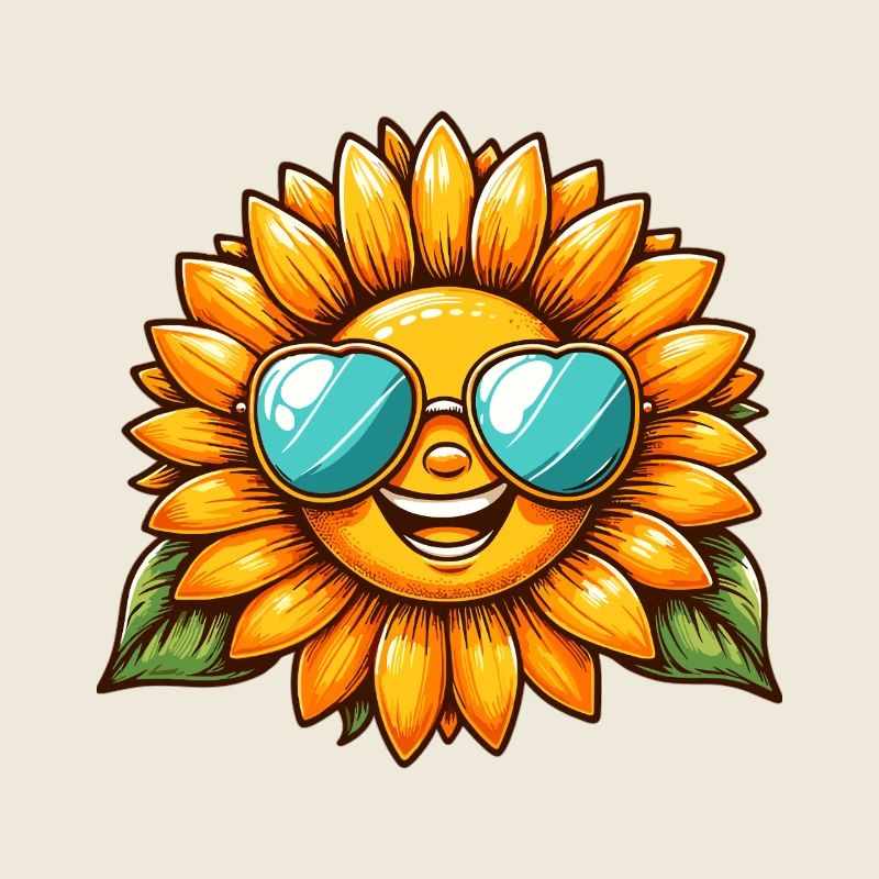 Rayon de soleil avec motif lunettes de soleil