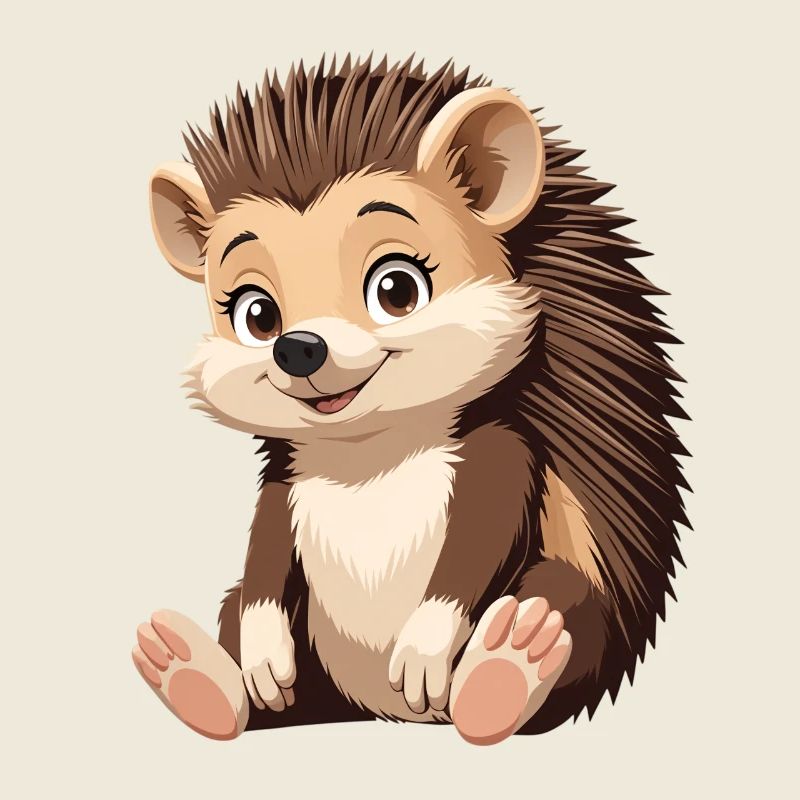 Illustration de hérisson câlin