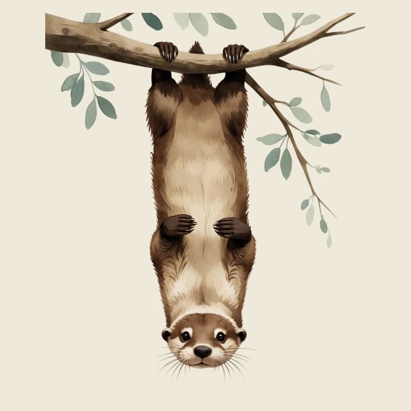 Otter am Ast – verspielt in Baumkronen