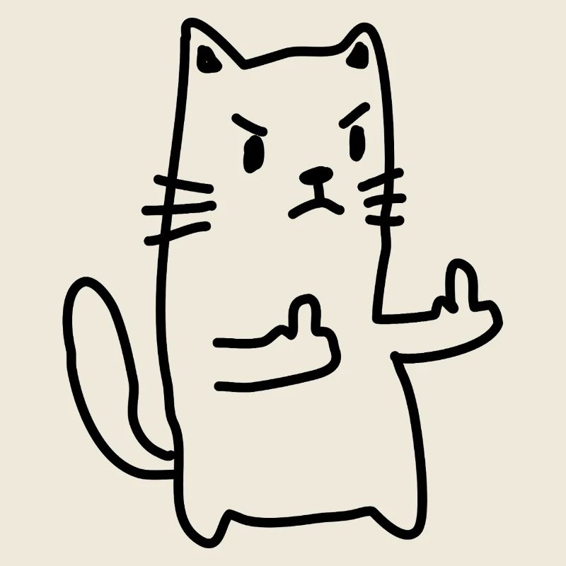 Doigt d’honneur du chat