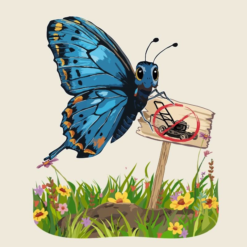 Papillon avec un signe pour plus de défi nature