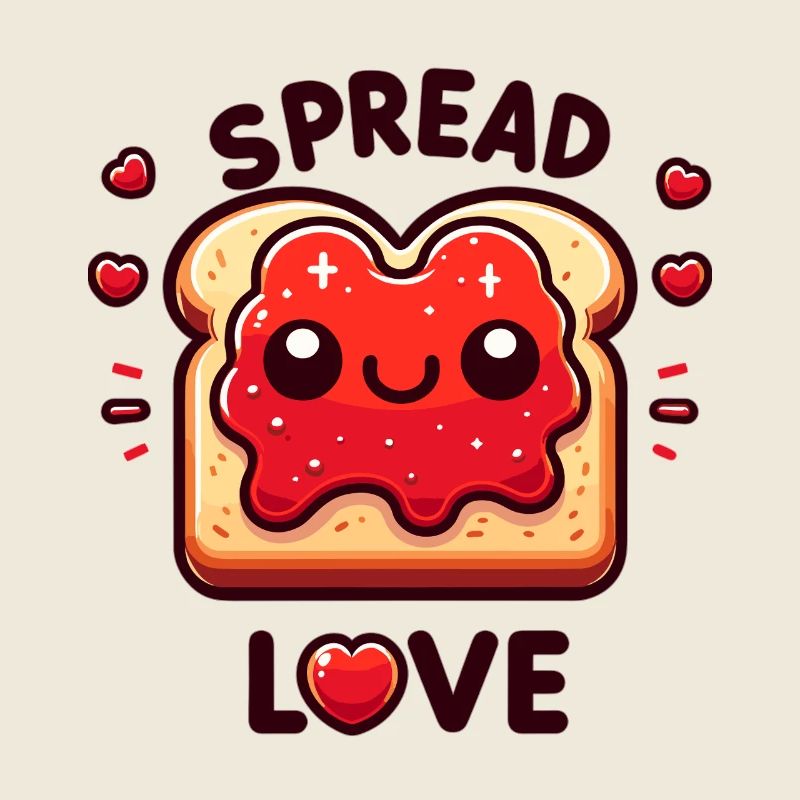 Spread Love Toast Herzchen