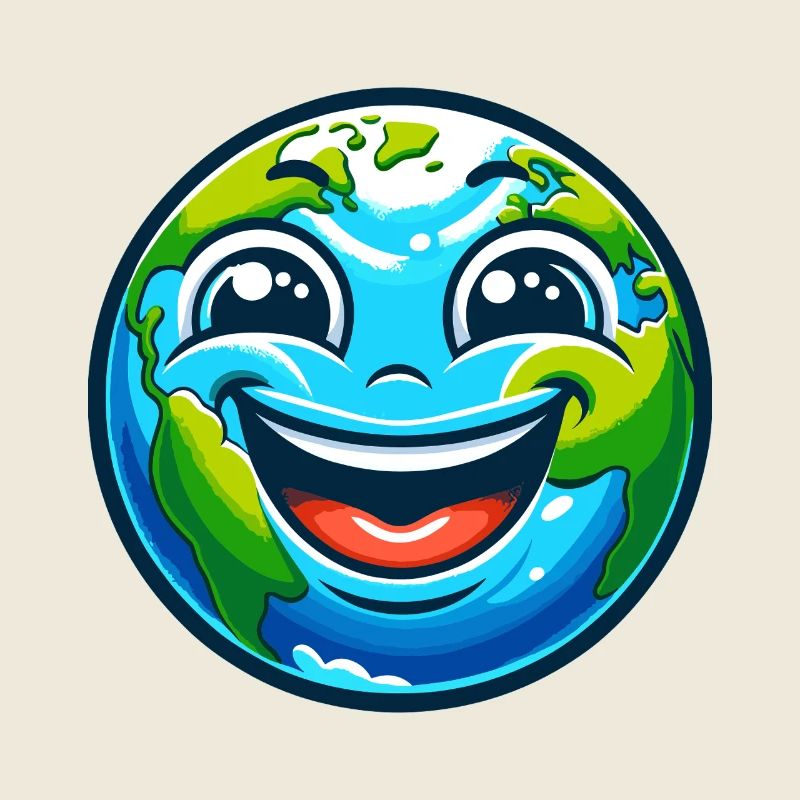 Dessin animé de la Terre Joyeuse