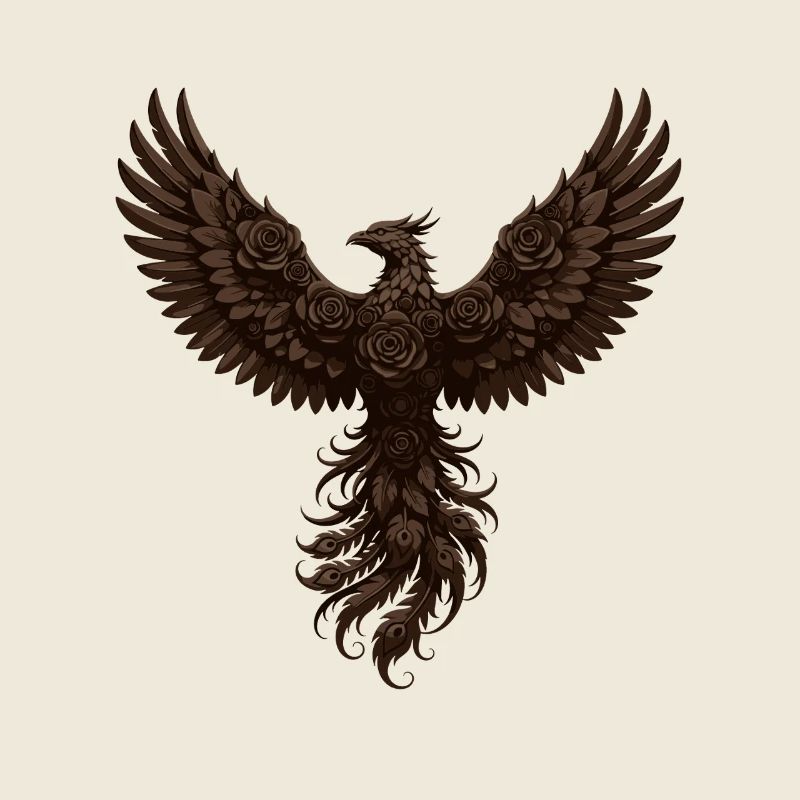 Dark brown rose phoenix