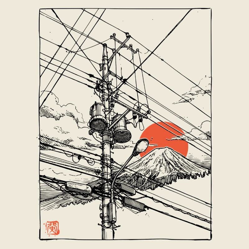 Japan Fuji Powerlines