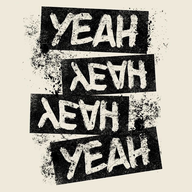 Grunge Yeah Rock Punk Distressed Text Graphic