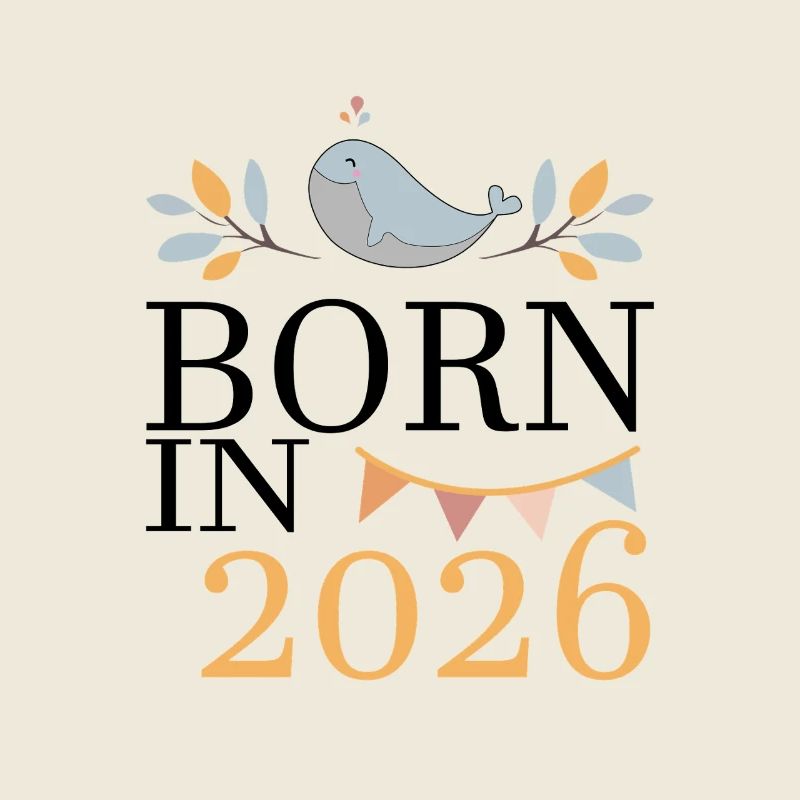Born in 2026 Baby Wal bald Mama Geschenk