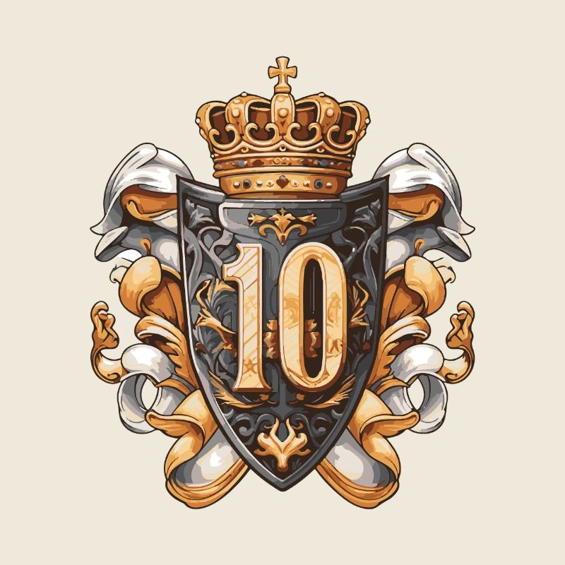 10 Zahl Wappen